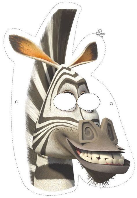 Zebra Madagascar2 Mask Madagaskar Tiermasken Madagaskar Film