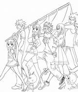 Fairy Tail Coloring Pages Anime Chibi Characters Lucy Colorings Natsu Print Color Getcolorings Guild Parade Loke Walking Flag Printable Getdrawings sketch template