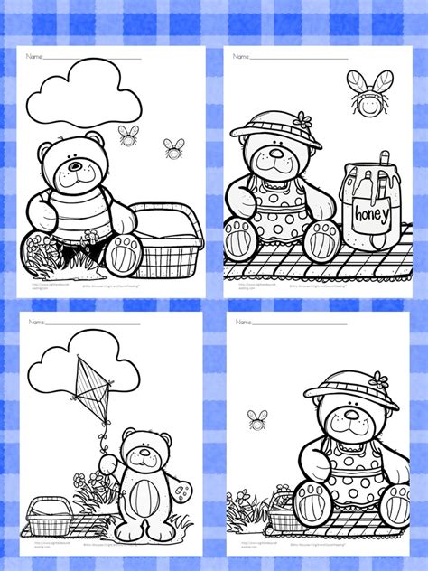 teddy bear picnic coloring pages   fun