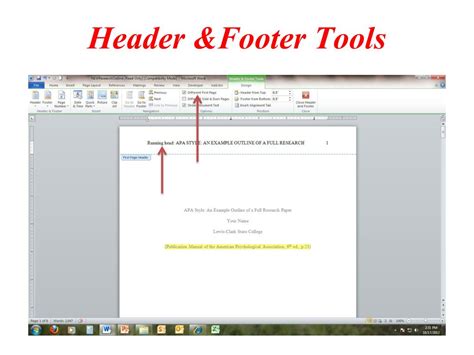 formatting  research paper powerpoint