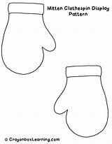 Mitten Template Pattern Mittens Printable Clipart Winter Preschool Crafts Large Outline Coloring Activity Craft Color Felt Christmas Templates Printables Snowman sketch template