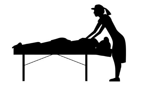 massage therapist silhouette creazilla