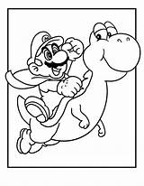 Mario Coloring Super Pages Kids Printable Sheets Yoshi Cool Galaxy Popular sketch template