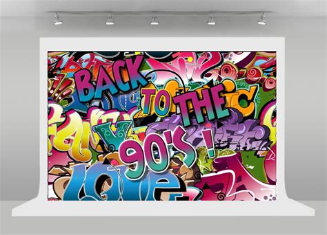 graffiti 90th themed party decor background 90s backdrops for parties