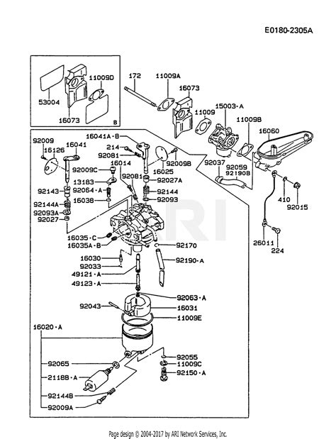 kawasaki fcv   stroke engine fcv parts diagram  carburetor