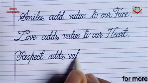 cursive writing  beginners neat  clean cursive hand writing