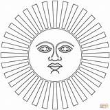 Inca Inti Coloring Pages May Simple Sun Empire Printable Drawings Drawing Kids 27kb 1500px 1500 sketch template