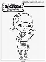 Colorear Doctora Juguetes Dibujos Mcstuffins Juguete Dra Doctoras Profesiones Cumple Trabajo sketch template