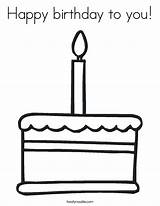 Coloring Birthday Happy 1st Candle Candles Wish Cake Pages Add 51st Cupcake Grandma Noodle Make Print Kids Twistynoodle Twisty Outline sketch template