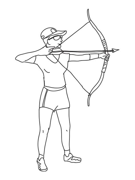 simple archery coloring pages