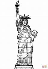 Statue Liberty Coloring Printable Pages Supercoloring Drawing Print sketch template