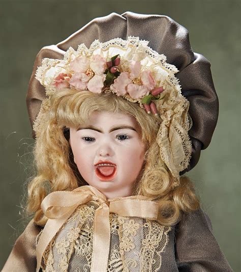 Rare French Bisque Two Faced Character Doll From 200 Series By Jumeau