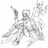 Trigun Coloring Pages Template sketch template