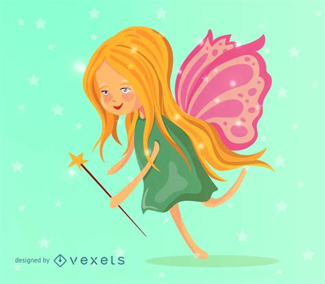 cute fairy illustration vector