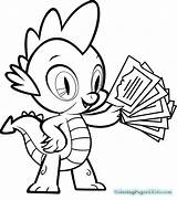 Spike Coloring Pony Little Pages Oswald Baby Rabbit Lucky Getcolorings Color Young Getdrawings Drawing Dragon sketch template