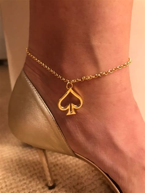 Queen Of Spades Anklet Etsy