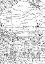 Coloring Adult Lighthouse Printable Pages Adults Favoreads Book Sheets sketch template