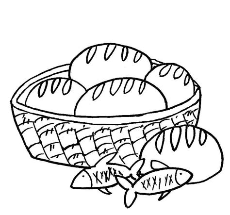 loaves  fish colouring pages page  clipart  clipart