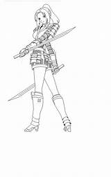 Coloring Pages Ninja Girl Warriors Chibi Warrior Result sketch template