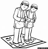 Islamic Coloring Praying Pages Kids Ramadan Islam Muslim Cartoon Crafts Online Color Prayer Arabic Colouring Studies Salat Activities صلاه Alphabet sketch template