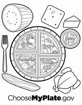 Coloring Plate Pages Printable Nutrition Myplate Worksheets Health Clipart Choose School Colouring Grains Kids Sheet Nutritioneducationstore Usda Healthy Food Month sketch template