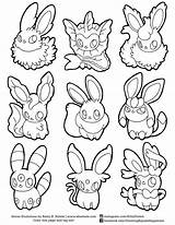 Coloring Eeveelution Drawing  Happiness Color Tumblr sketch template