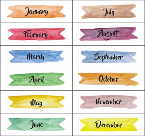 monthsoftheyearlabels monatsnamen ausdrucken kalender