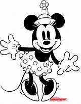 Minnie Classic Coloring Mouse Pages Disney Disneyclips Cheerful Funstuff sketch template