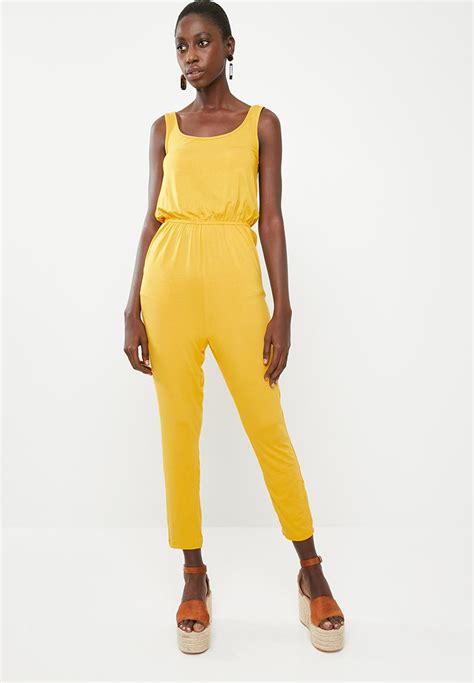 easy fitting jumpsuit yellow cinch jumpsuits playsuits superbalistcom