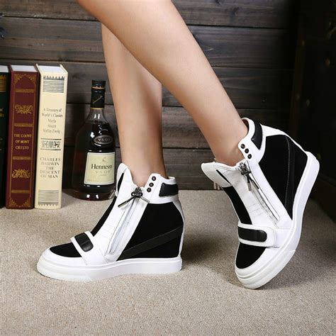 shoes black white