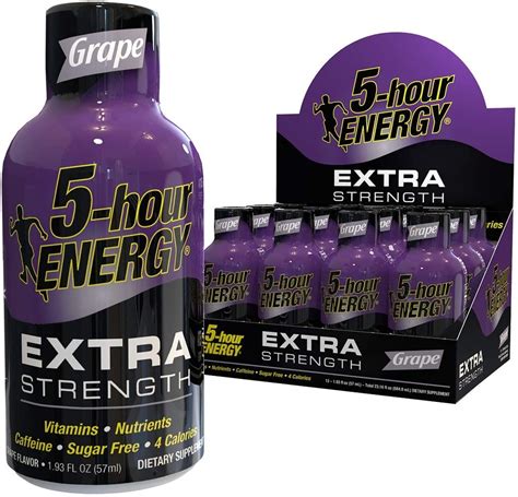 hour energy extra strength grape  fl oz  pack bottles piping rock health products