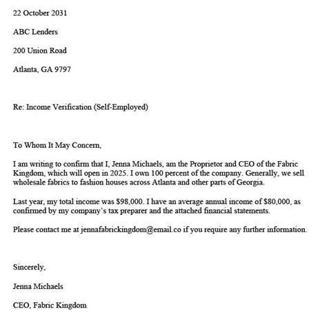 income verification letter   employed samples templates