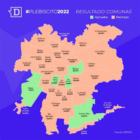 las cinco comunas del apruebo asi quedo el mapa del gran santiago tras el plebiscito