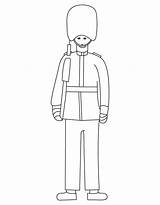 Guard Coloring Pages Kids sketch template