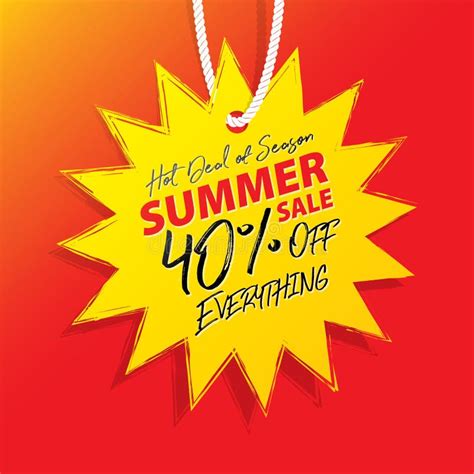summer sale   percent  promotion website banner heading design  price tag yellow sun