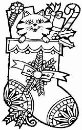 Christmas Coloring Pages Stocking sketch template