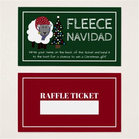 Fleece Navidad Spanish Christmas Raffle Ticket Zazzle