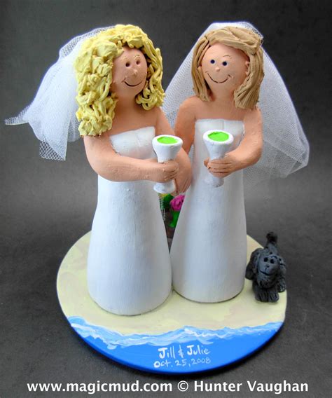 Custom Wedding Cake Toppers Video Lesbian S Wedding