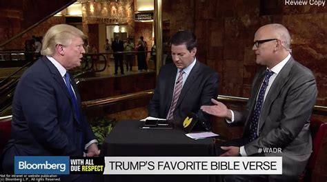 reporter presses donald trump    favorite bible verse       responds