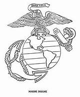 Marine Corps Emblem Drawing Coloring Pages Sheets Paintingvalley Insignia Print Vector Forces Armed sketch template