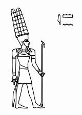 Colorear Amun Egyptian Disegno Kleurplaat Malvorlage Educima Egipcio Egipto Ausmalbild Reyes Gods Schulbilder sketch template