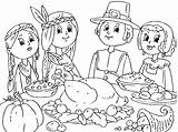Thanksgiving Coloring Pages Kids Printable Feast Preschool Teachers Lots Students Has sketch template