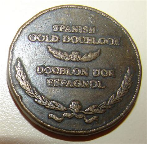 spanish gold doubloon restrike copper coin medal charm etsy