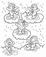 Rainy Osos Orsetti Cuore Ositos Amorosos Nubes Lluvia Dibujo Kleurplaten Desenhos Bisounours Carinhosos Ursinhos Tiernos Cartoni Colorea Coloriage Coloriez Template sketch template