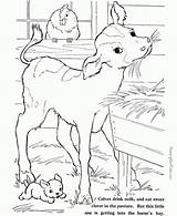 Coloring Farm Pages Animal Print Preschool sketch template