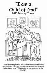 Family Primary God Coloring Child Am Pages Lds Church Book Bible Temple Body Theme Books Printables Printable Each Month Every sketch template