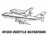 Coloring Pages Shuttle Space Enterprise sketch template