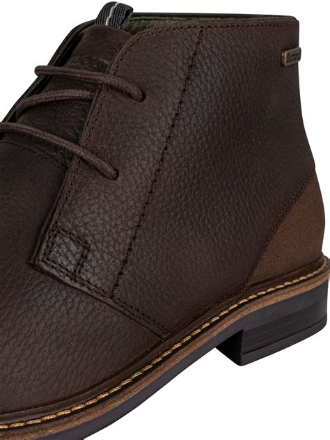 Barbour Readhead Leather Chukka Boots Mocha Standout