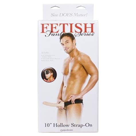 fetish fantasy 10 hollow strap on flesh sex toys at
