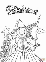 Coloring Pinkalicious Pages Print Purplicious Printable Kids Color Drawing Paper Popular Silhouettes sketch template